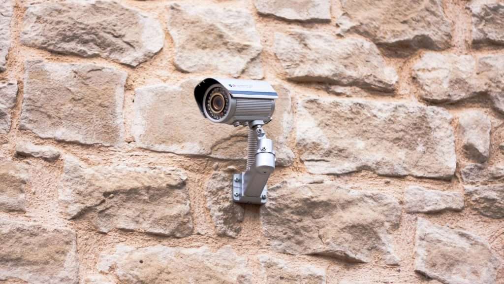 security cam on wall