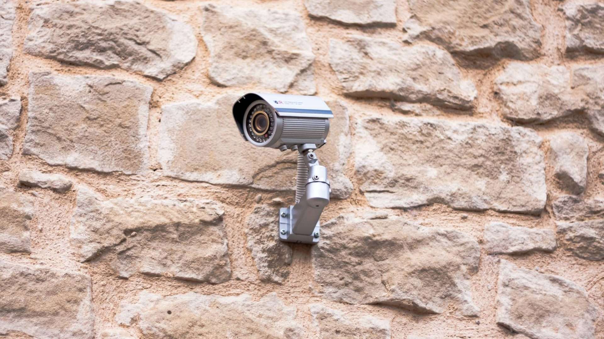 security cam on wall