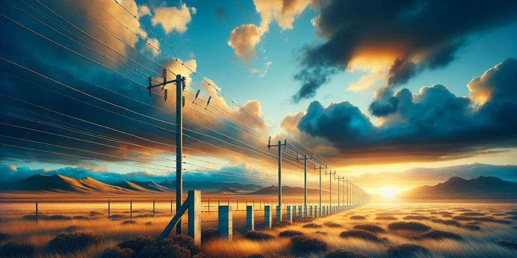 electric fence in South African landscape