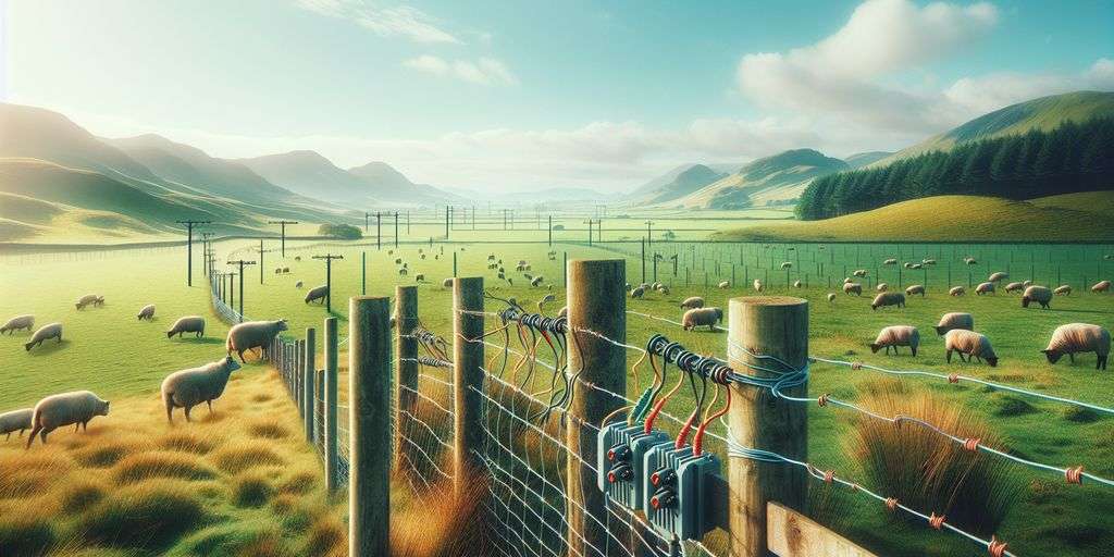 electric fence in rural setting