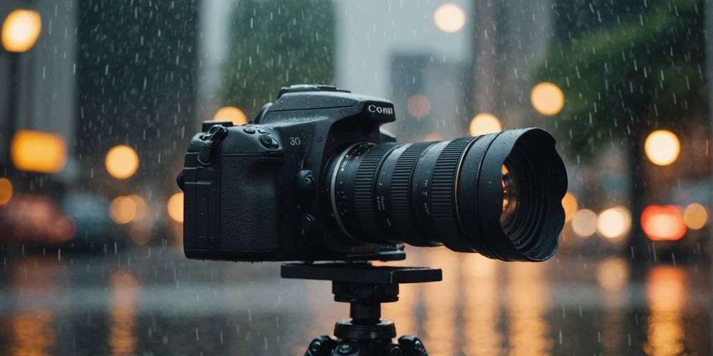 Outdoor camera in stormy weather conditions