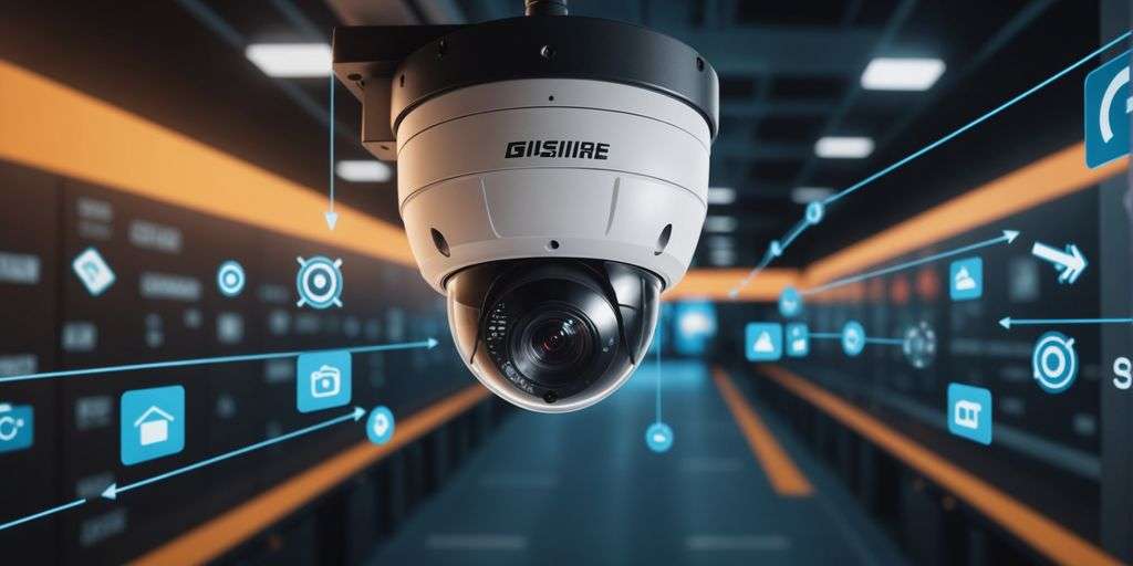 CCTV camera illustrating data storage and flow