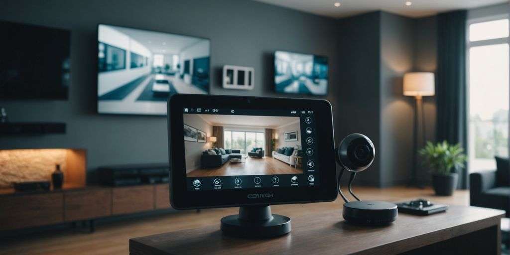 CCTV integrated with smart home devices in a house