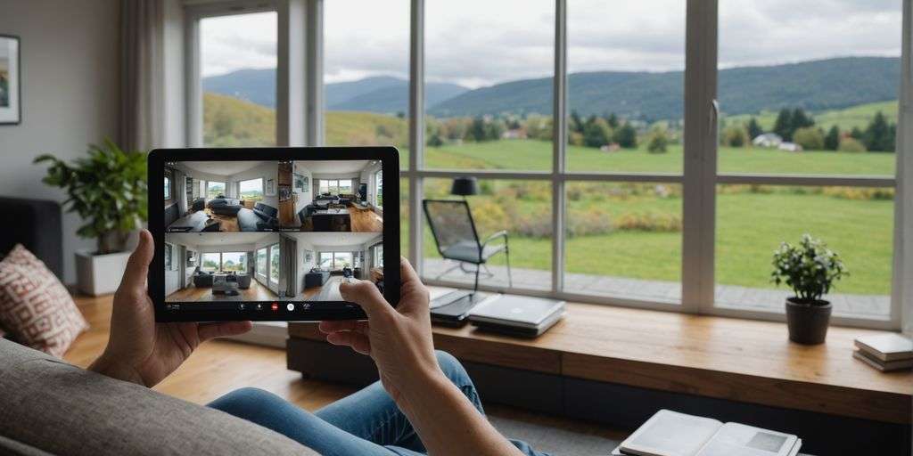 Remote CCTV monitoring on a tablet