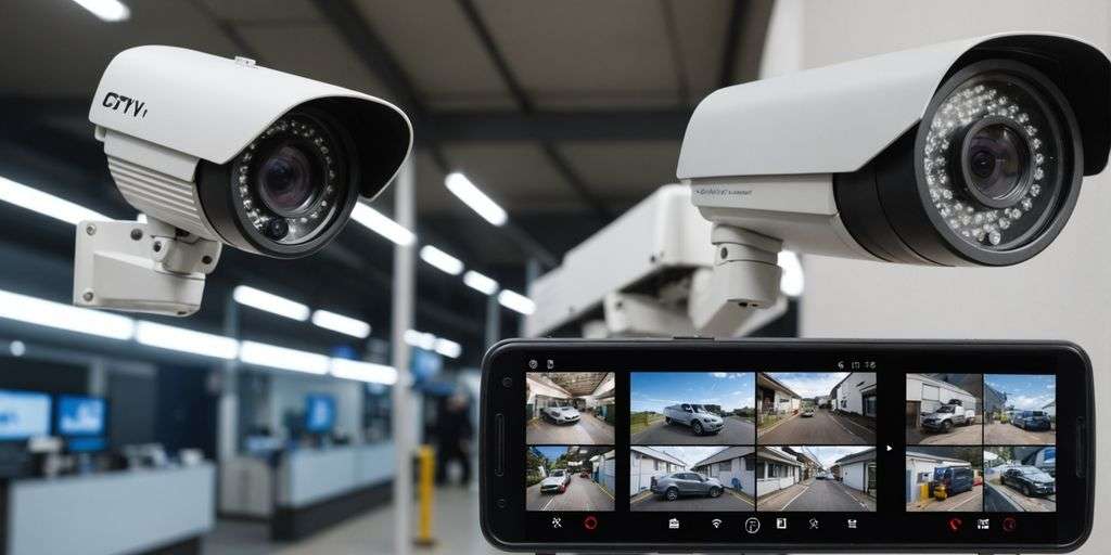 Analogue and IP CCTV cameras side by side