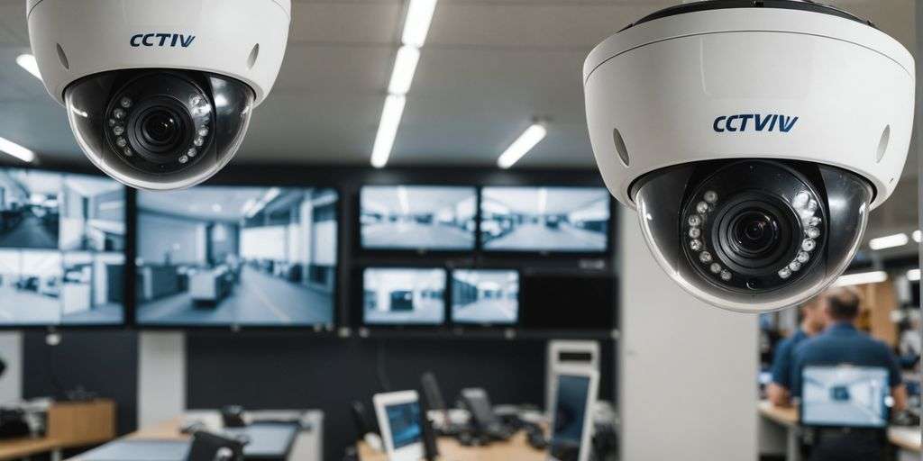 Analogue and IP CCTV cameras side by side.