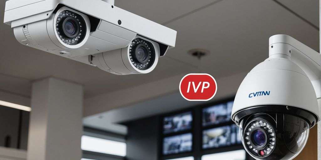 Analogue and IP CCTV cameras side by side