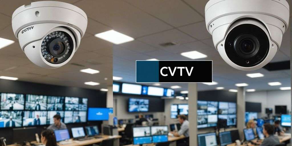 Analogue and IP CCTV cameras side by side