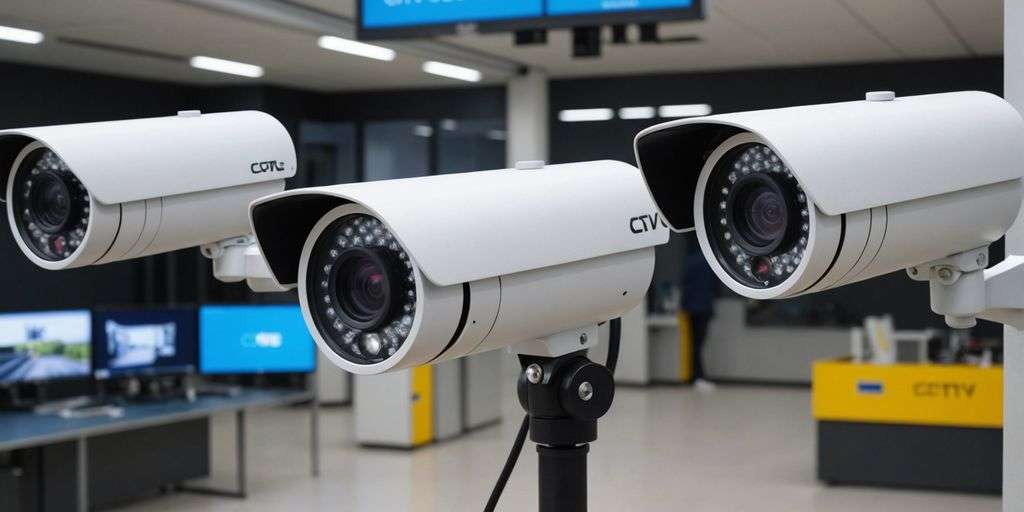 Analogue and IP CCTV cameras side by side