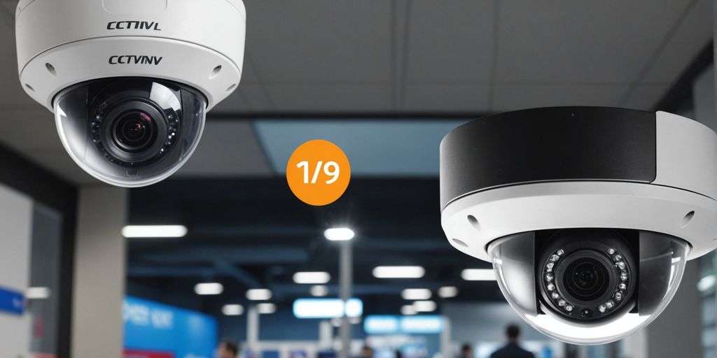 Analogue and IP CCTV cameras side by side.