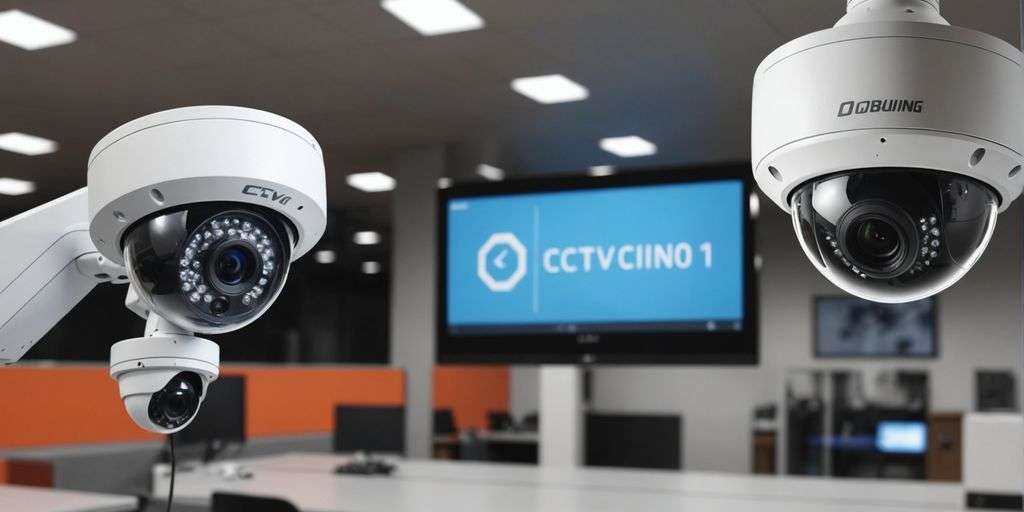 Analogue and IP CCTV cameras side by side.