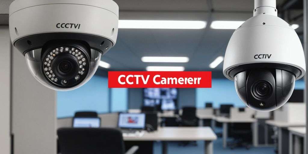 Analogue and IP CCTV cameras side by side.