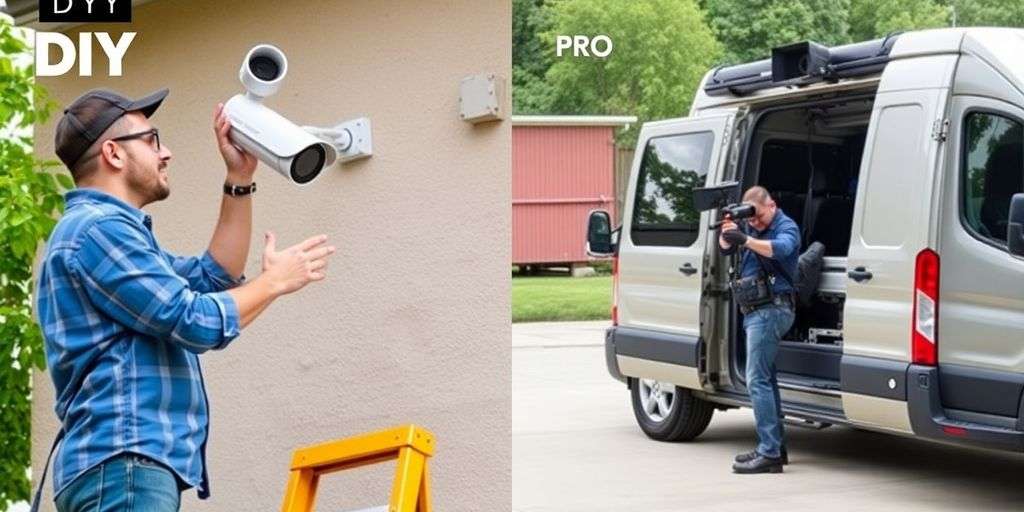 DIY and professional CCTV installation comparison.